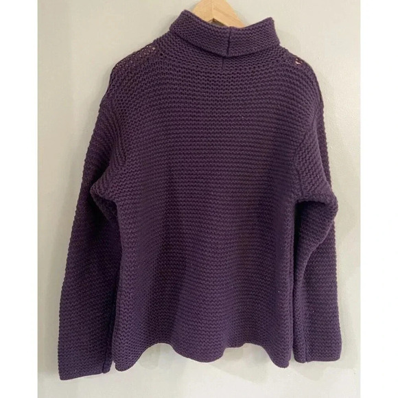 Eileen Fisher Sweater Lambswool Blend Purple Medium M - Picture 2 of 5